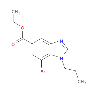 1H-苯并咪唑-5-羧酸,7-溴-1-丙基,乙酯