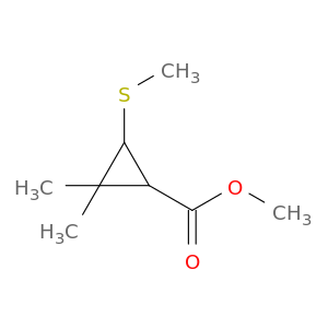 Cyclopropanecarboxylic acid, 2,2-dimethyl-3-(methylthio)-, methyl ester