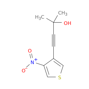 3-Butyn-2-ol, 2-methyl-4-(4-nitro-3-thienyl)-