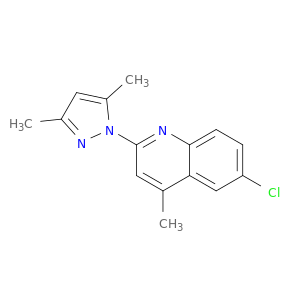 Quinoline,6-chloro-2-(3,5-dimethyl-1H-pyrazol-1-yl)-4-methyl-