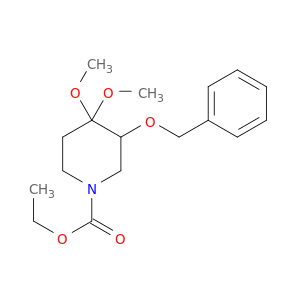 4,4-二甲氧基-3-(苯基甲氧基)-1-哌啶羧酸乙酯