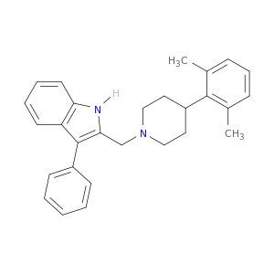 1H-Indole, 2-[[4-(2,6-dimethylphenyl)-1-piperidinyl]methyl]-3-phenyl-