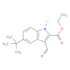 1H-Indole-2-carboxylic acid, 5-(1,1-dimethylethyl)-3-formyl-, ethyl ester