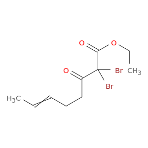 6-Octenoic acid, 2,2-dibromo-3-oxo-, ethyl ester