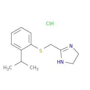 1H-Imidazole,4,5-dihydro-2-[[[2-(1-methylethyl)phenyl]thio]methyl]-, hydrochloride (1:1)