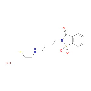 1,2-Benzisothiazol-3(2H)-one,2-[4-[(2-mercaptoethyl)amino]butyl]-, 1,1-dioxide, hydrobromide (1:1)