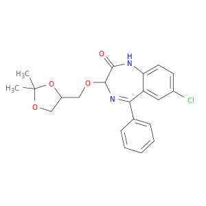 1,3-DIHYDRO-7-CHLORO-3-((2,2-DIMETHYL-1,3-DIOXOLAN-4-YL)METHOXY)-5-PHENYL-2H-1,4-BENZODIAZEPIN-2-ONE
