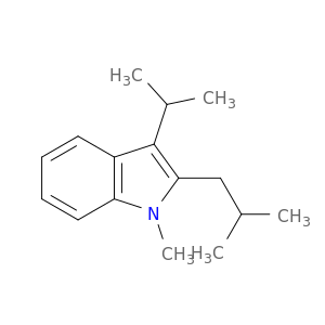 1H-Indole, 1-methyl-3-(1-methylethyl)-2-(2-methylpropyl)-