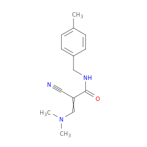 2-cyano-3-(dimethylamino)-N-[(4-methylphenyl)methyl]prop-2-enamide