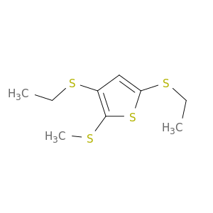 Thiophene, 3,5-bis(ethylthio)-2-(methylthio)-