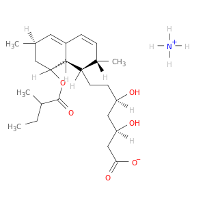 1-萘酸甲酸,1,2,6,7,8,8a-六羟基β,δ-二羟基-2,6-二甲基-8-[(2S)-2-甲基-1-氧丁氧基]-,铵盐(1：1),(βr,Δr,1s,2s,6r,8s,8ar)-