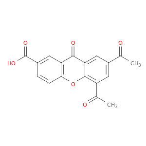 9H-Xanthene-2-carboxylic acid, 5,7-diacetyl-9-oxo-