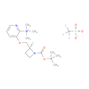 (3-[2(S)-N-(TERT-BUTOXYCARBONYL)-2-AZETIDINYL-METHOXY]PYRIDIN-2-YL)TRIMETHYLAMMONIUM TRIFLUOROMETHANESULFONATE