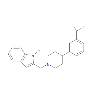 1H-Indole, 2-[[4-[3-(trifluoromethyl)phenyl]-1-piperidinyl]methyl]-