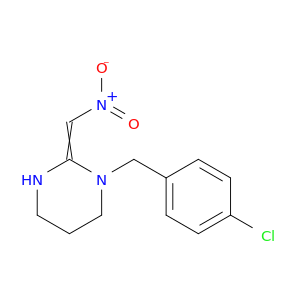 Pyrimidine, 1-[(4-chlorophenyl)methyl]hexahydro-2-(nitromethylene)-