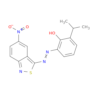 Phenol, 2-(1-methylethyl)-6-[(5-nitro-2,1-benzisothiazol-3-yl)azo]-