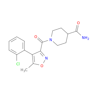1-{[4-(2-chlorophenyl)-5-methyl-1,2-oxazol-3-yl]carbonyl}piperidine-4-carboxamide
