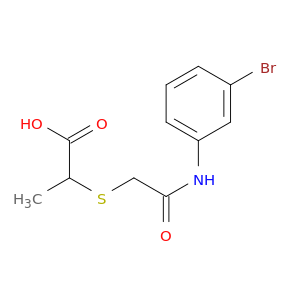 2-({[(3-Bromophenyl)carbamoyl]methyl}sulfanyl)propanoic Acid