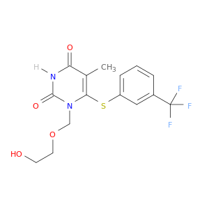 2,4(1H,3H)-Pyrimidinedione,1-[(2-hydroxyethoxy)methyl]-5-methyl-6-[[3-(trifluoromethyl)phenyl]thio]-