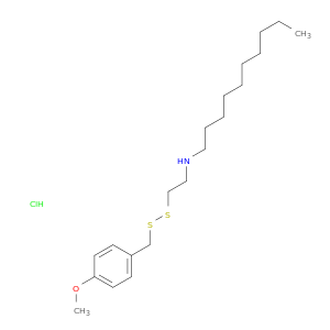 1-Decanamine,N-[2-[[(4-methoxyphenyl)methyl]dithio]ethyl]-, hydrochloride (1:1)