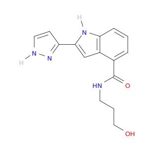1H-Indole-4-carboxamide, N-(3-hydroxypropyl)-2-(1H-pyrazol-3-yl)-
