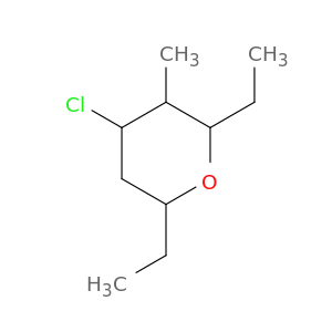 2H-Pyran, 4-chloro-2,6-diethyltetrahydro-3-methyl-