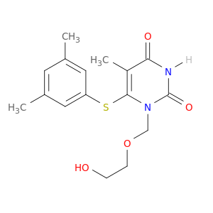 2,4(1H,3H)-Pyrimidinedione,6-[(3,5-dimethylphenyl)thio]-1-[(2-hydroxyethoxy)methyl]-5-methyl-