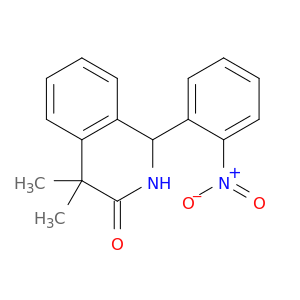 3(2H)-Isoquinolinone, 1,4-dihydro-4,4-dimethyl-1-(2-nitrophenyl)-