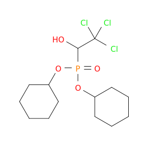 Phosphonic acid, (2,2,2-trichloro-1-hydroxyethyl)-, dicyclohexyl ester