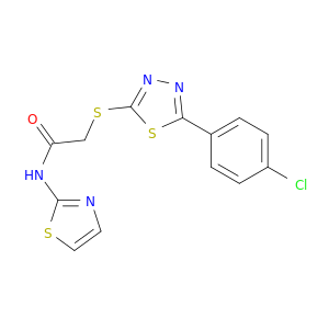 Acetamide,2-[[5-(4-chlorophenyl)-1,3,4-thiadiazol-2-yl]thio]-N-2-thiazolyl-