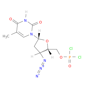 Thymidine, 3'-azido-3'-deoxy-, 5'-phosphorodichloridate