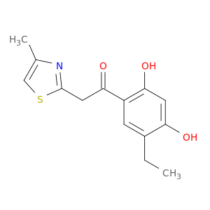 Ethanone, 1-(5-ethyl-2,4-dihydroxyphenyl)-2-(4-methyl-2-thiazolyl)-