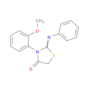 3-(2-METHOXYPHENYL)-2-(PHENYLIMINO)-1,3-THIAZOLIDIN-4-ONE