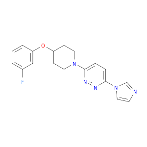Pyridazine, 3-[4-(3-fluorophenoxy)-1-piperidinyl]-6-(1H-imidazol-1-yl)-