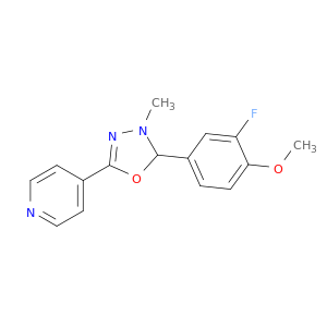 Pyridine,4-[5-(3-fluoro-4-methoxyphenyl)-4,5-dihydro-4-methyl-1,3,4-oxadiazol-2-yl]-