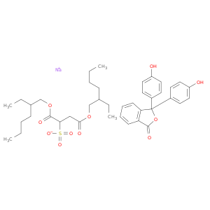 sodium; 1,2-bis(2-ethylhexoxycarbonyl)ethanesulfonate; 3,3-bis(4-hydroxyphenyl)isobenzofuran-1-one