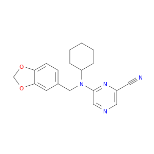 6-((Benzo[d][1,3]dioxol-5-ylmethyl)(cyclohexyl)amino)pyrazine-2-carbonitrile