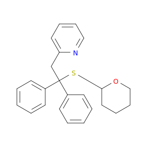 Pyridine, 2-[2,2-diphenyl-2-[(tetrahydro-2H-pyran-2-yl)thio]ethyl]-