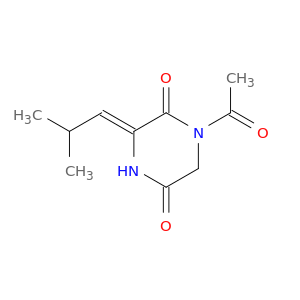 2,5-Piperazinedione, 1-acetyl-3-(2-methylpropylidene)-, (3Z)-