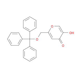 4H-Pyran-4-one, 5-hydroxy-2-[(triphenylmethoxy)methyl]-