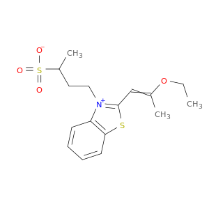 4-[2-(2-ethoxyprop-1-en-1-yl)-1,3-benzothiazol-3-ium-3-yl]butane-2-sulfonate