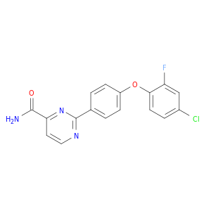 2-(4-(4-CHLORO-2-FLUOROPHENOXY)PHENYL)PYRIMIDINE-4-CARBOXAMIDE