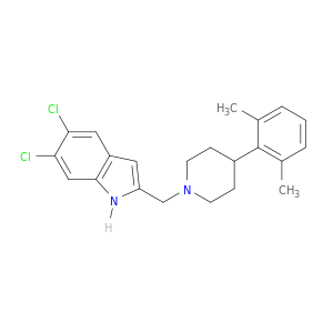 1H-Indole, 5,6-dichloro-2-[[4-(2,6-dimethylphenyl)-1-piperidinyl]methyl]-