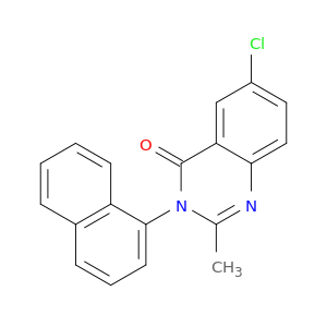 4(3H)-Quinazolinone, 6-chloro-2-methyl-3-(1-naphthalenyl)-