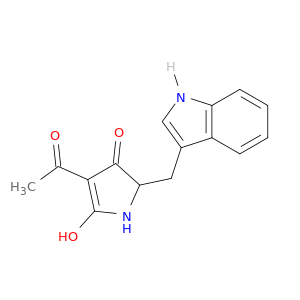 4-acetyl-5-hydroxy-2-(1h-indol-3-ylmethyl)-1,2-dihydro-3h-pyrrol-3-one