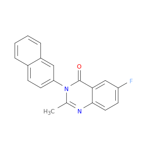 4(3H)-Quinazolinone, 6-fluoro-2-methyl-3-(2-naphthalenyl)-