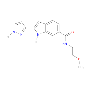1H-Indole-6-carboxamide, N-(2-methoxyethyl)-2-(1H-pyrazol-3-yl)-