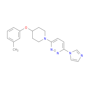 Pyridazine, 3-(1H-imidazol-1-yl)-6-[4-(3-methylphenoxy)-1-piperidinyl]-
