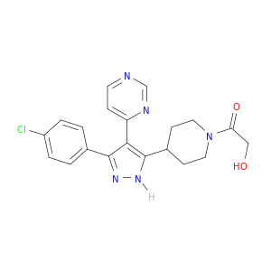 1-(4-(5-(4-氯苯基)-4-(嘧啶-4-基)-1H-吡唑-3-基)哌啶-1-基)-2-羟基乙酮