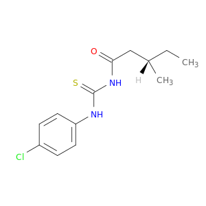 Pentanamide, N-[[(4-chlorophenyl)amino]thioxomethyl]-3-methyl-, (S)-